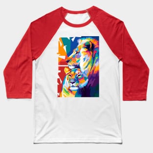 Animals Lion Wpap Art Baseball T-Shirt